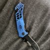 Blue Spyderco used knife